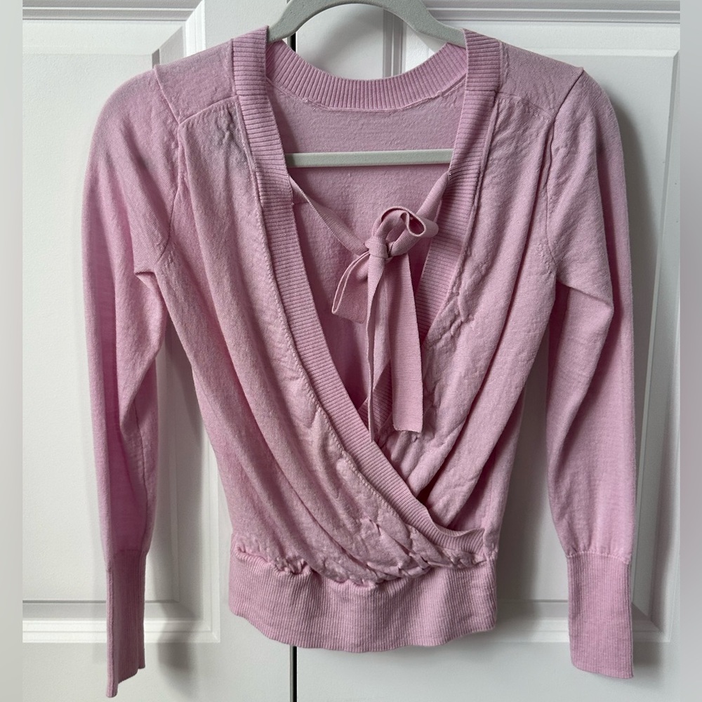 J Crew Back Tie Sweater